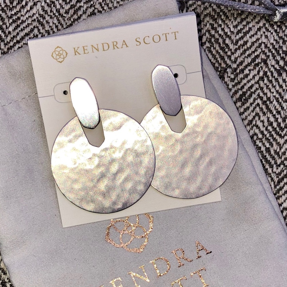 Kendra Scott Didi Hammered Silver Earrings